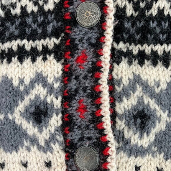 Putymayo New York Wool Cardigan Sweater - Fair Isle design - Wm sz Medium - Picture 3 of 5